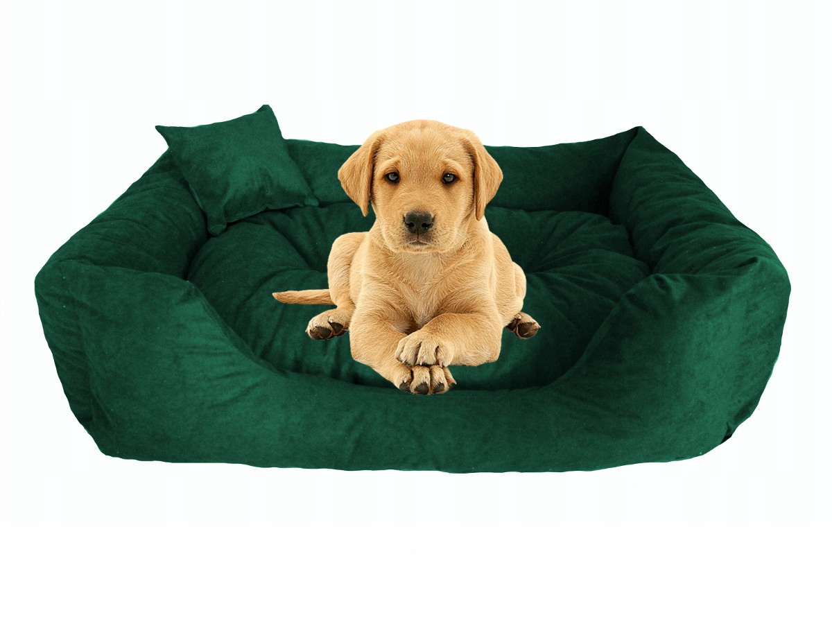Levně Pelíšek pro velkého psa XXL Měkké Potah Kotec 100x80 Zelená