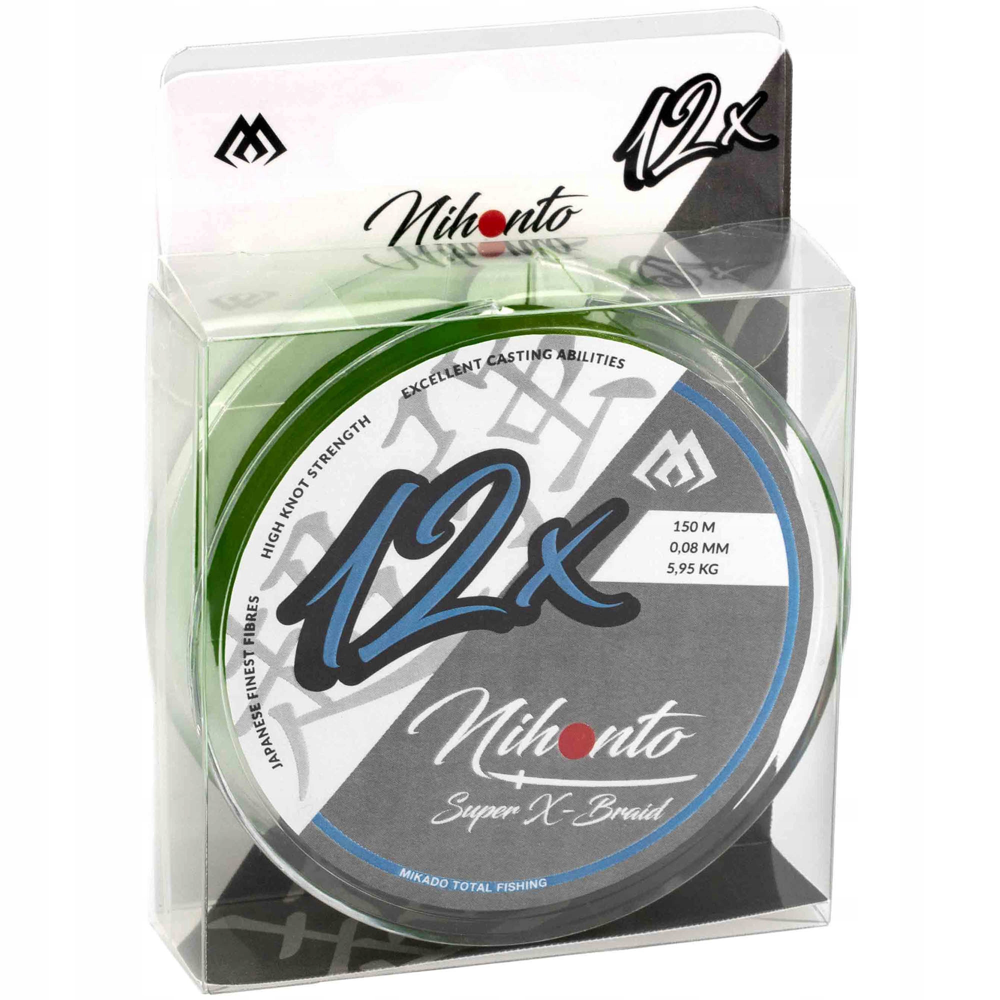 Plecionka Mikado Nihonto X braid 0.10mm 8.25kg 150m Ciemny Zielony