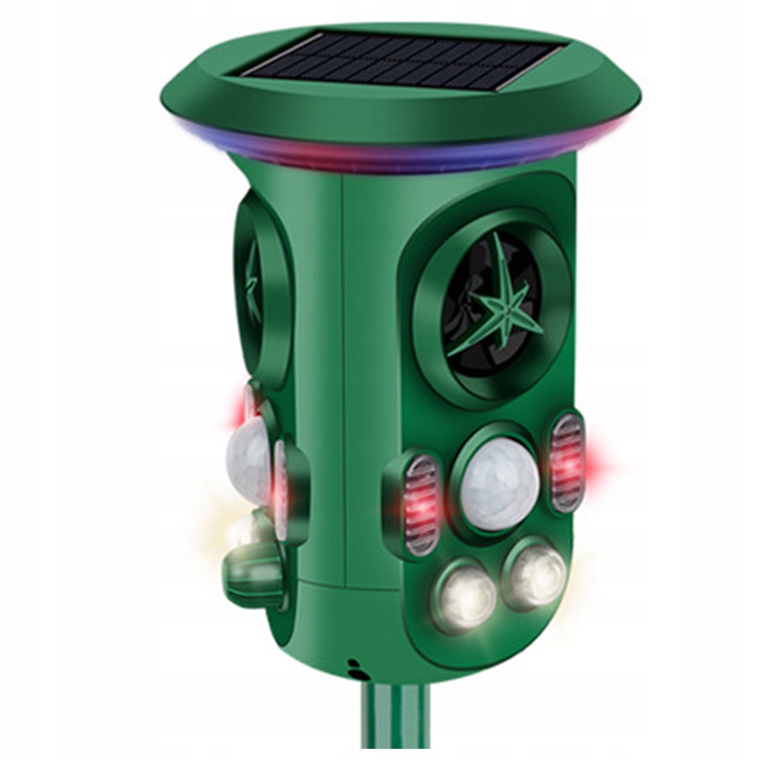 Odpuzovač Zvířat Ptáků a koček psů Detektor pohybu Akce 360 st Silný