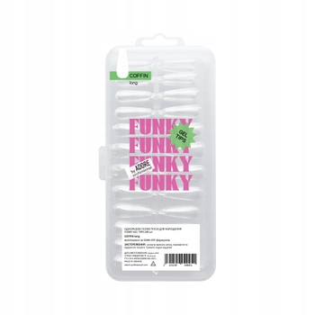 Adore Prodlužovací gelové tipy Funky Gel Tips 240 ks Coffin Long