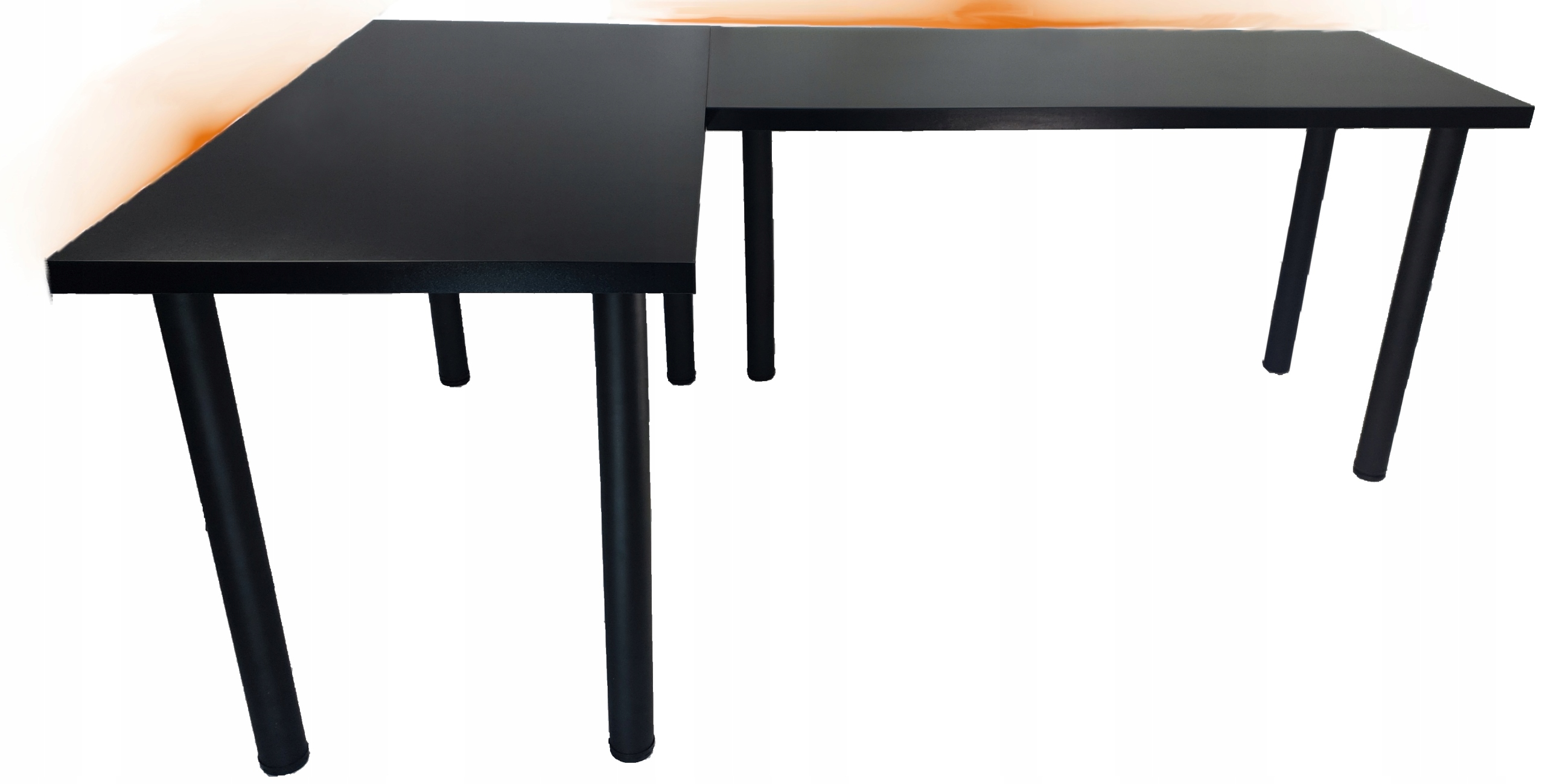 BIURKO GAMINGOWE NAROŻNE CZARNE LED RGB PRODUCENT Marka DAMING