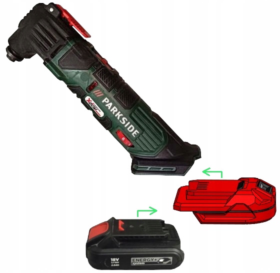 Adapter bat Graphite Energy+ do Parkside X20V TEAM Rodzaj przejściówka