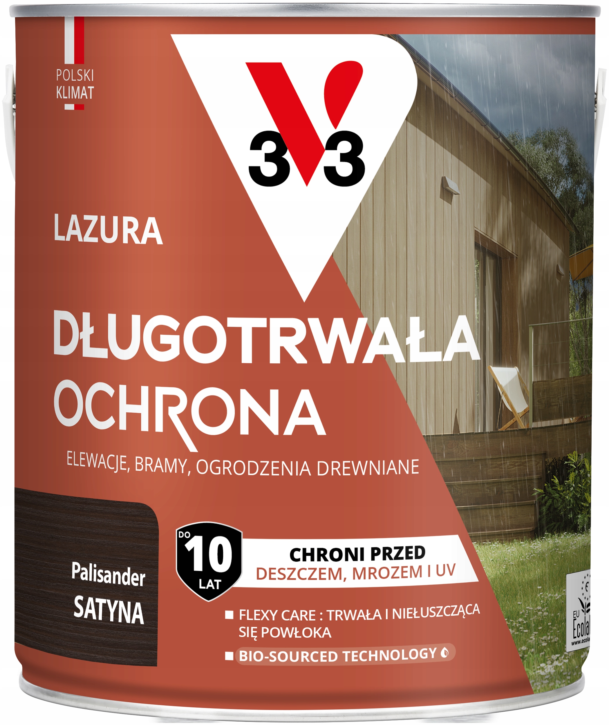 V33 Lazura długotrwała ochrona do 10 lat ochrony Palisander 2,5L