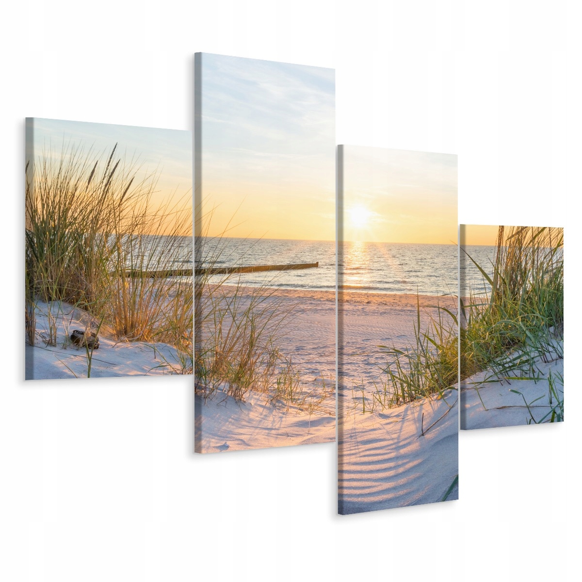 

Obraz 4 Częściowy Plaża Zachód Słońca 3D 80x50