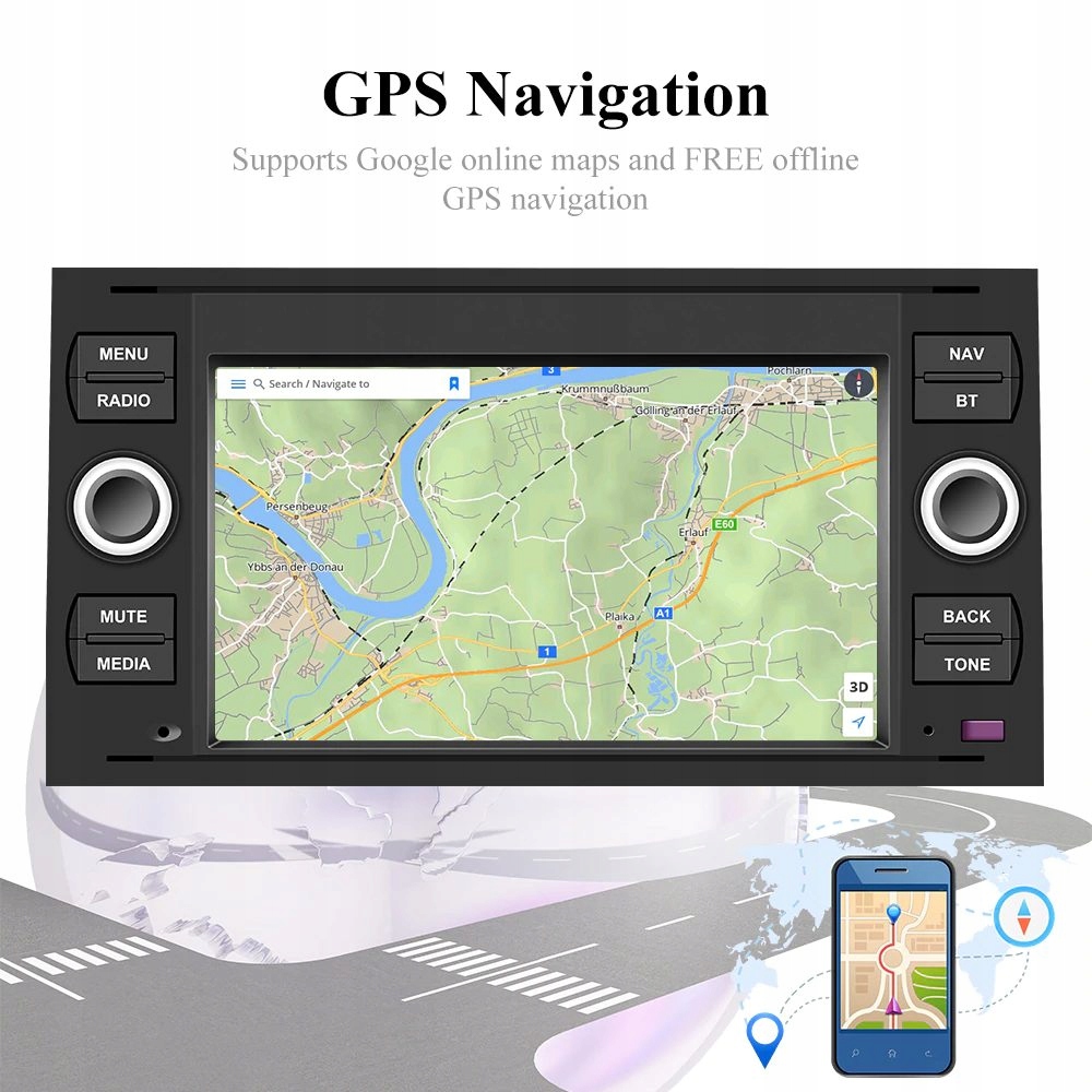 Radio Android GPS FORD Mondeo Focus Kuga cmax LTE Model AC7388