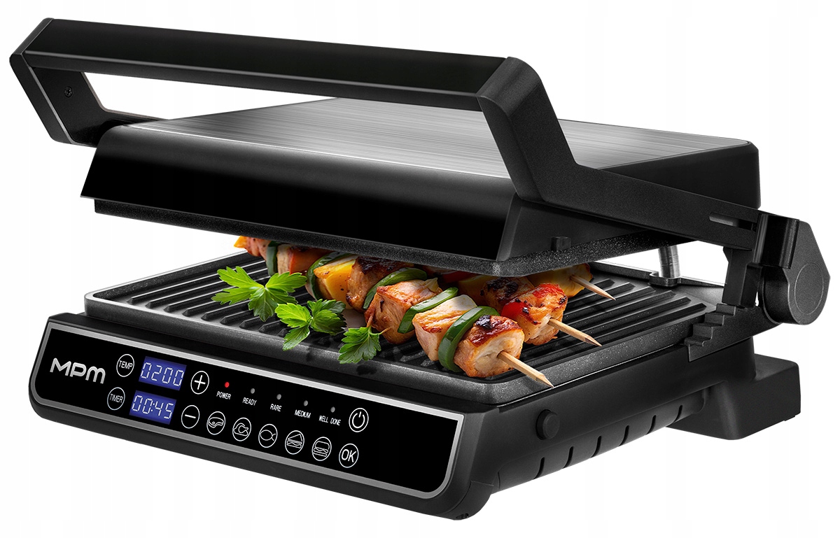 Elektrický Gril Mpm MGR-14M Kontaktní Opékač Panini Led Časovač 2400W
