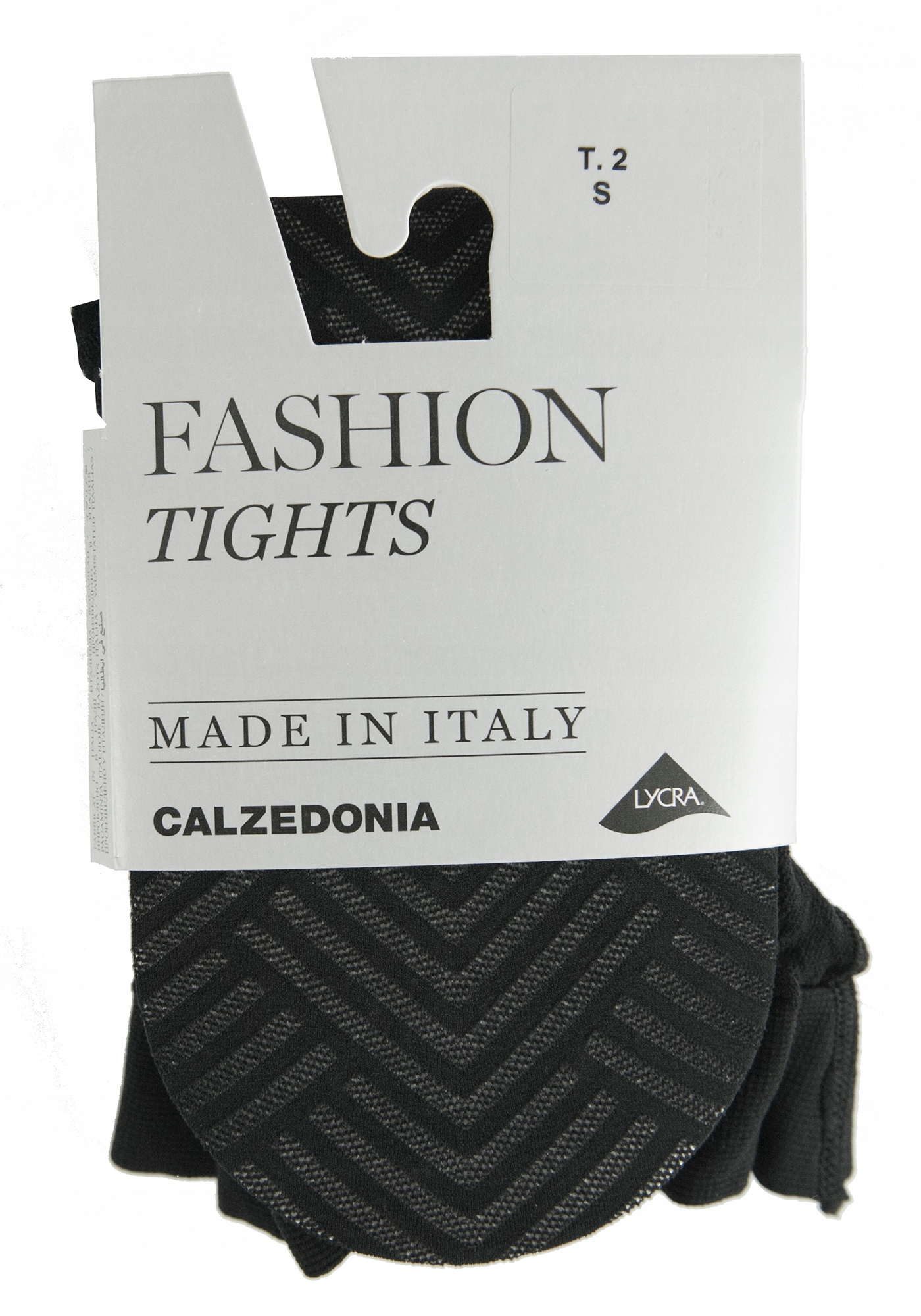 

Calzedonia rajstopy czarne wzorzyste paski 2 S
