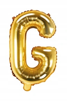 

Balon foliowy Litera "g" 35cm, złoty