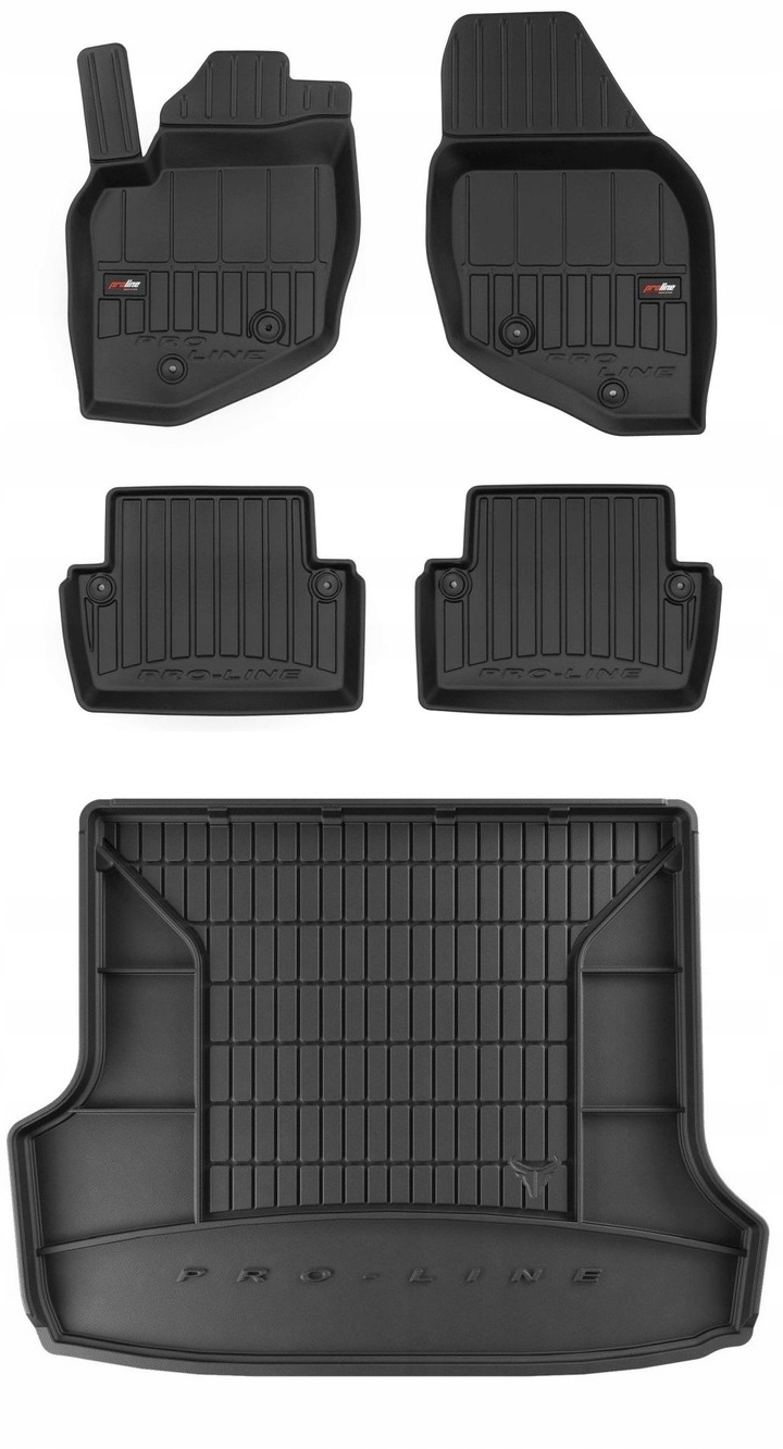 Set 3D gumové rohože Volvo V70 2 Kombi 1999-2007