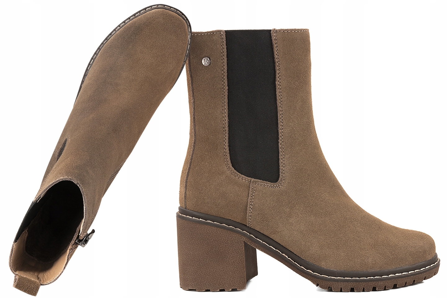 Filippo DBT4183 Dámské Kotníkové Boty Zateplené Zimní Kozačky Semišová Kůže 36