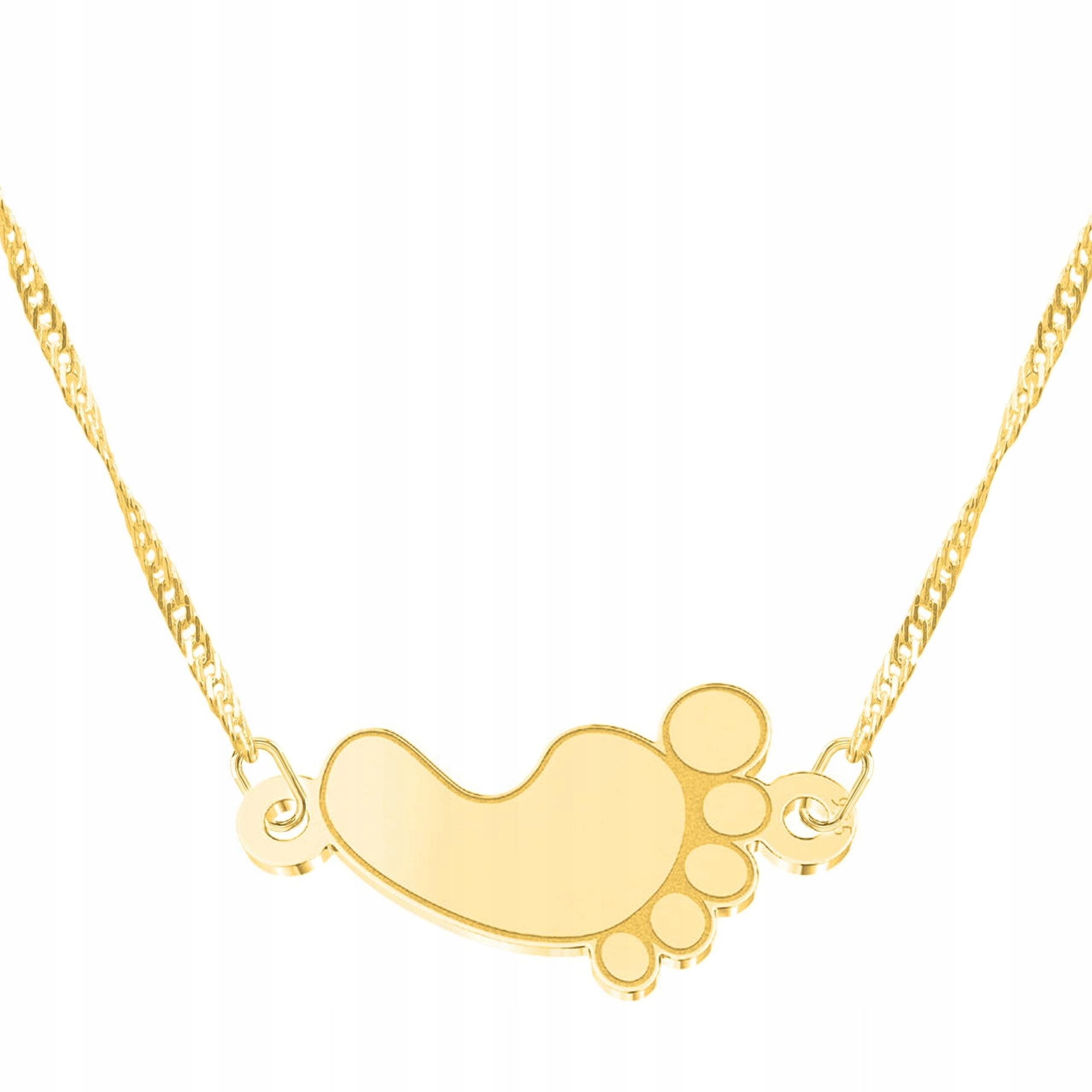 Zlatý náhrdelník Dítě Rodina s dětskou nohou Nožička Chodítko Stříbro 925