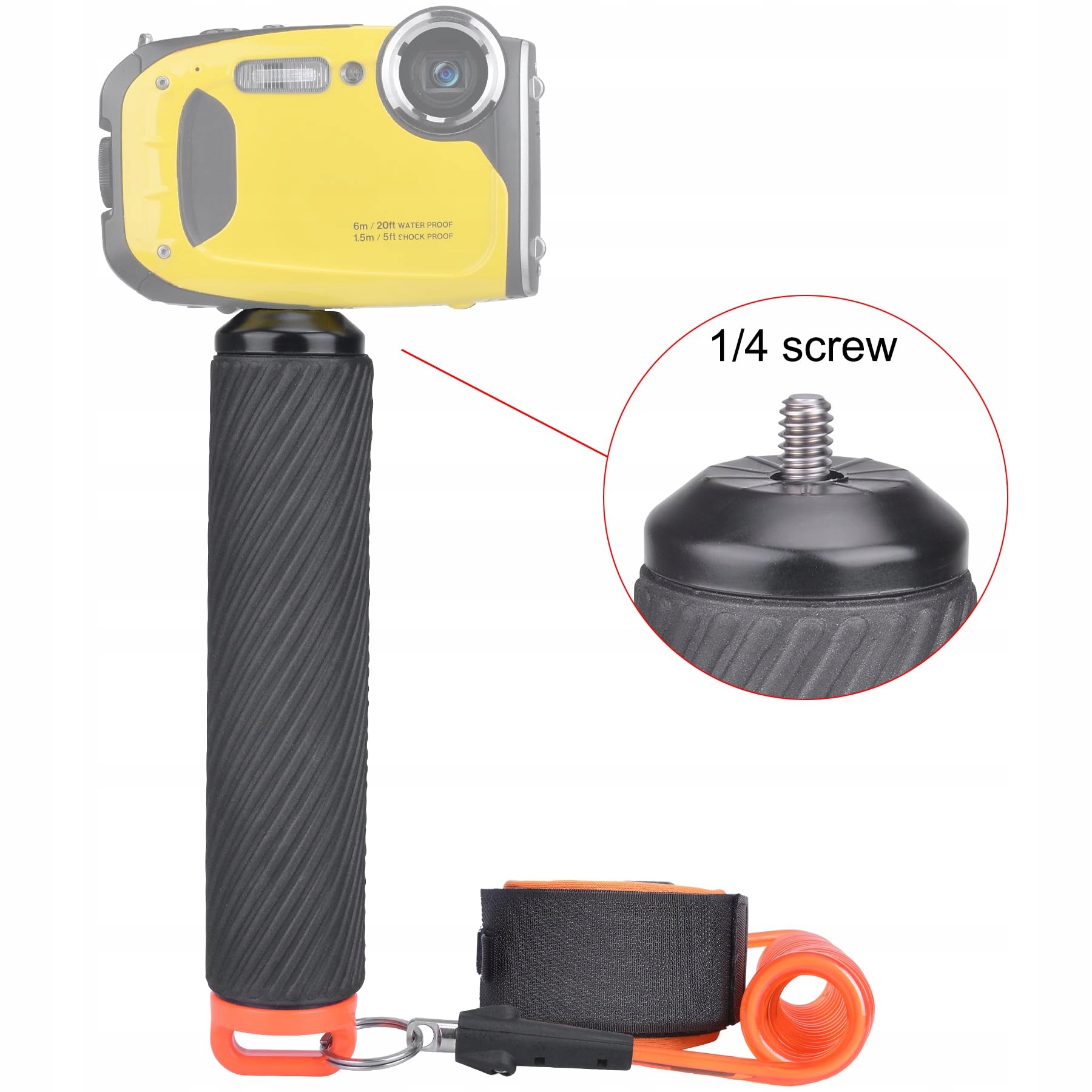 GOPRO Uchwyt Pływający Do Kamery Akcji Nurkowanie Surfing Kajakarstwo — miniatura 3