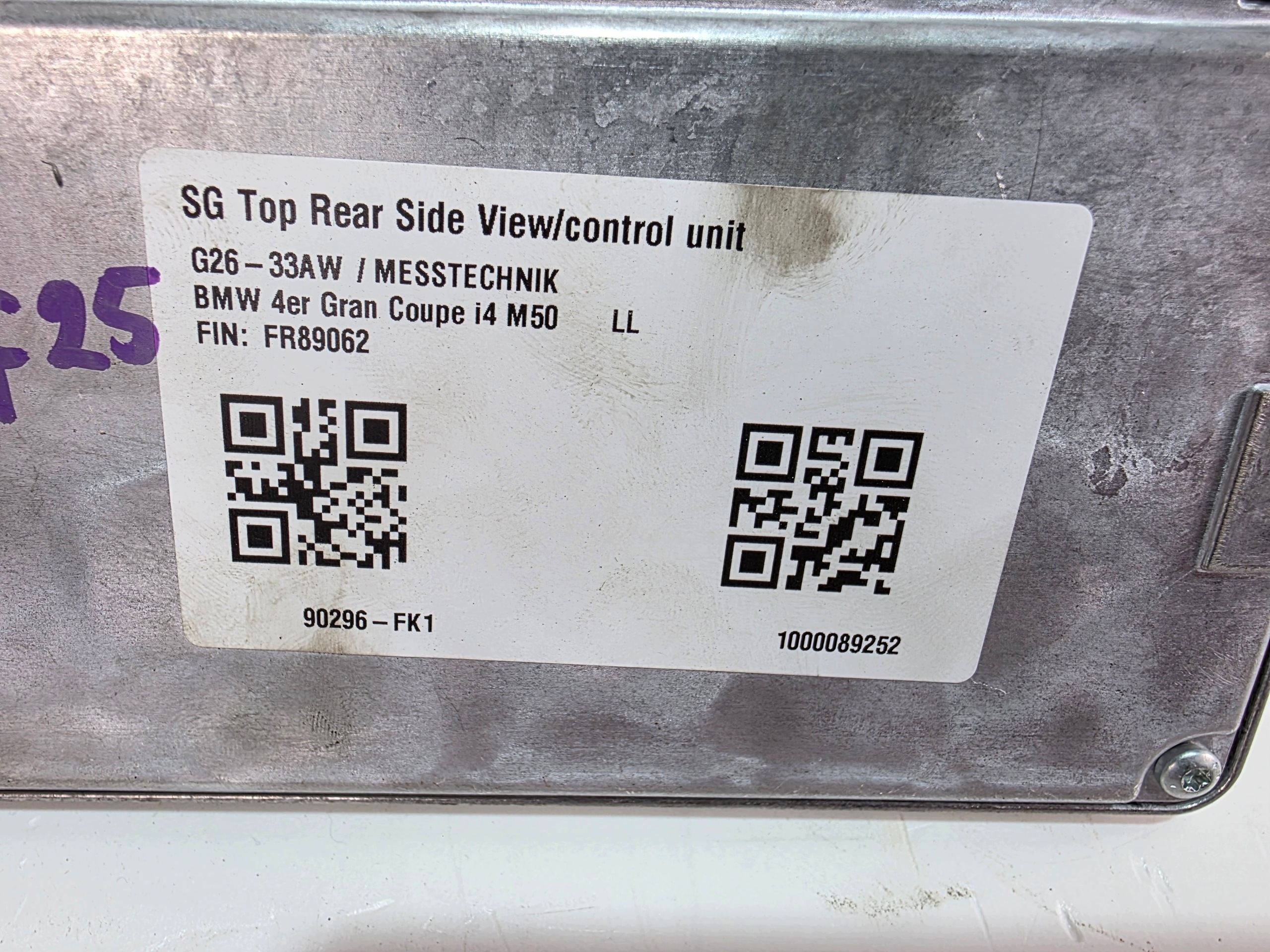 module control unit KAMERY SURROUND VIEW BMW G05 G07 G20 G30 5B39F25