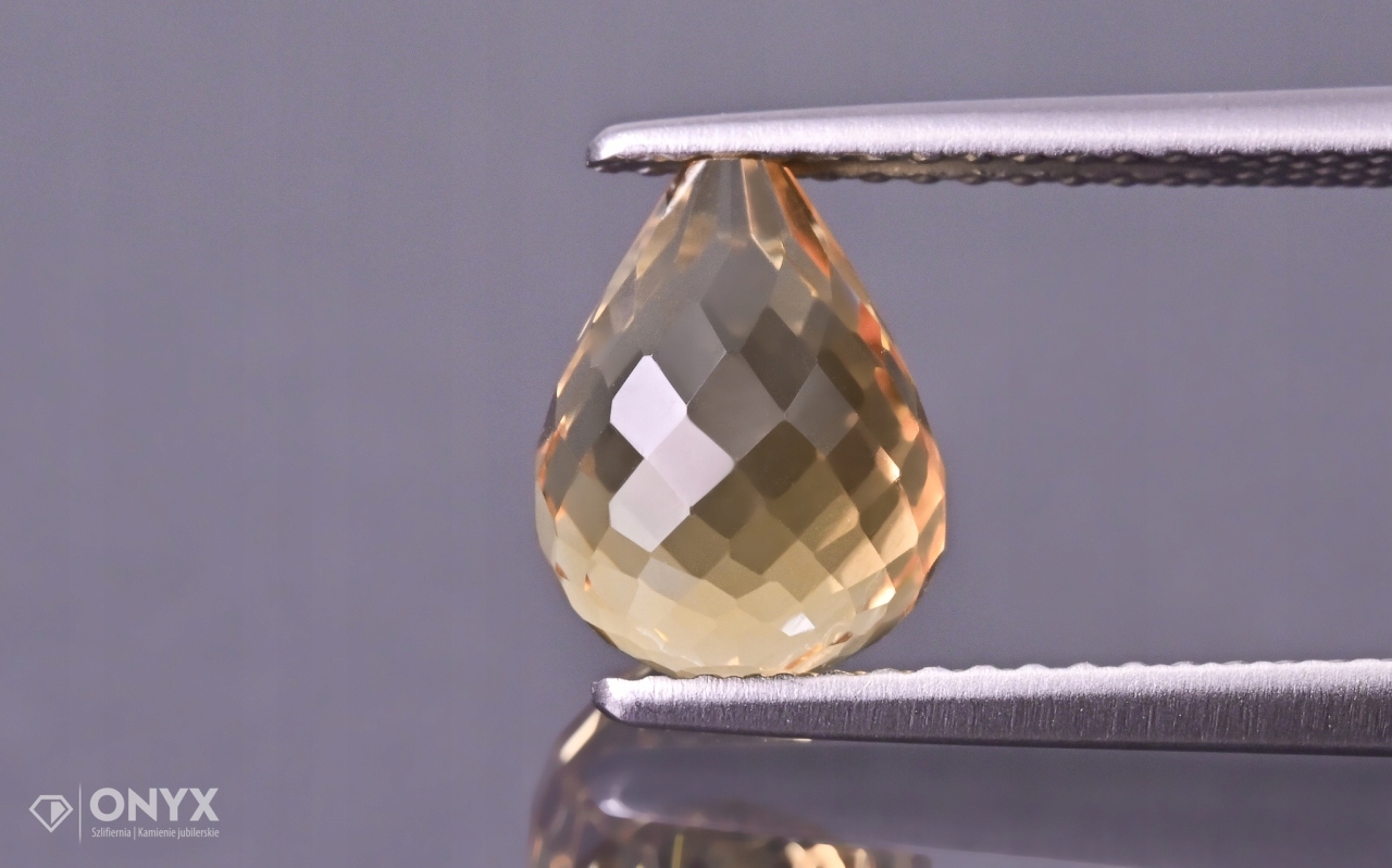 Citron fazetovaný sopel 9x7 mm