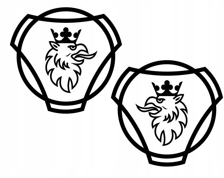 

Naklejka Scania logo Auto ciężarowe Tir gryf 60CM