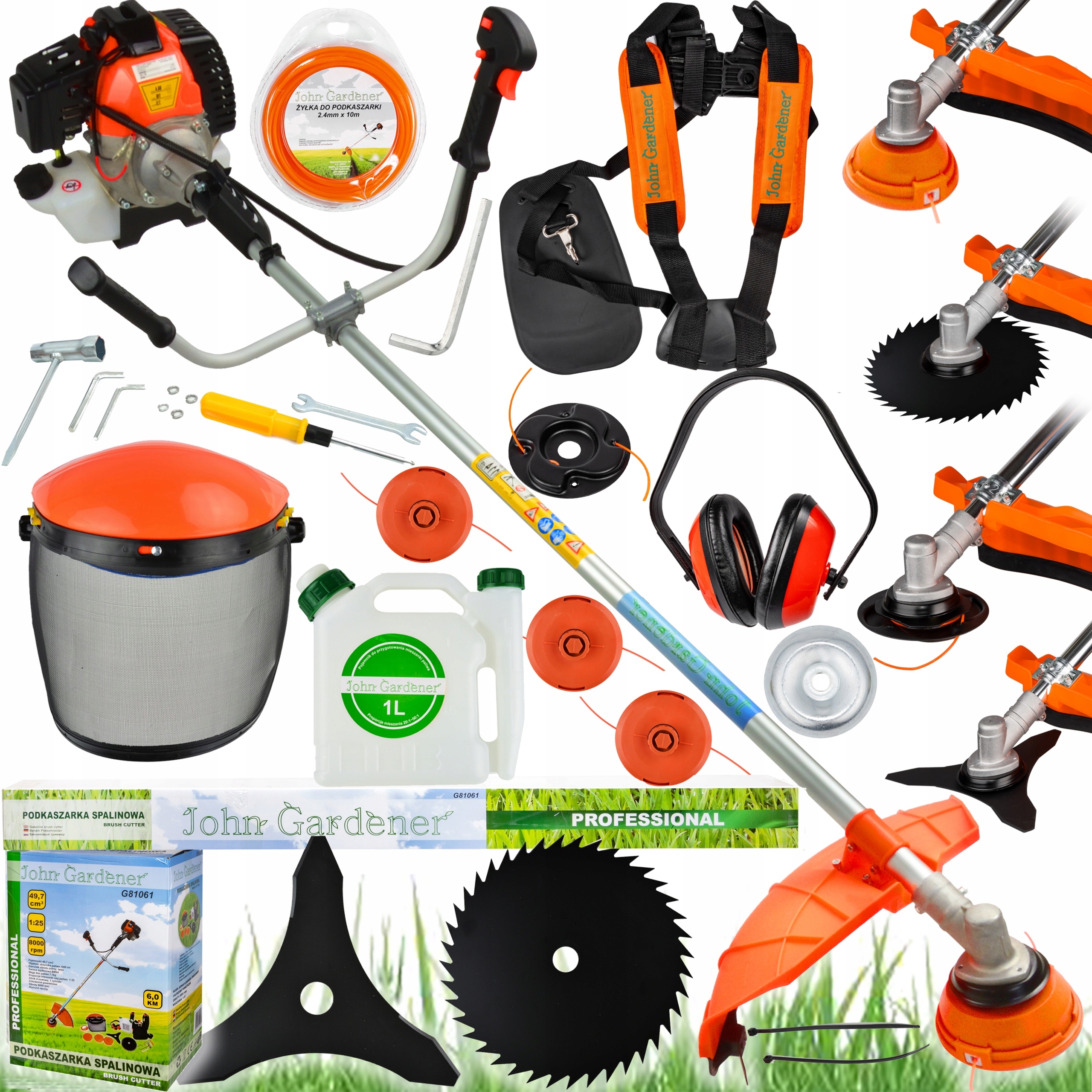 Kosa Spalinowa John Gardener Podkaszarka Wykaszarka Do Trawy Kosiarka 6,0KM