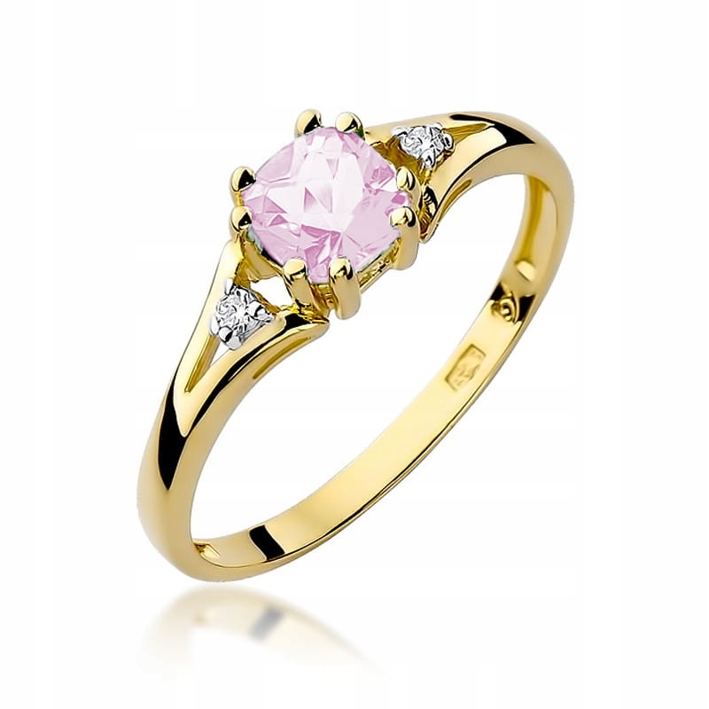 Zlatý Prstýnek 585 Růžový Topaz 0,65 ct