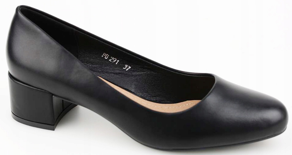 Klasické lodičky Sergio Leone s nízkým podpatkem Černé Pb 291 vel. 37