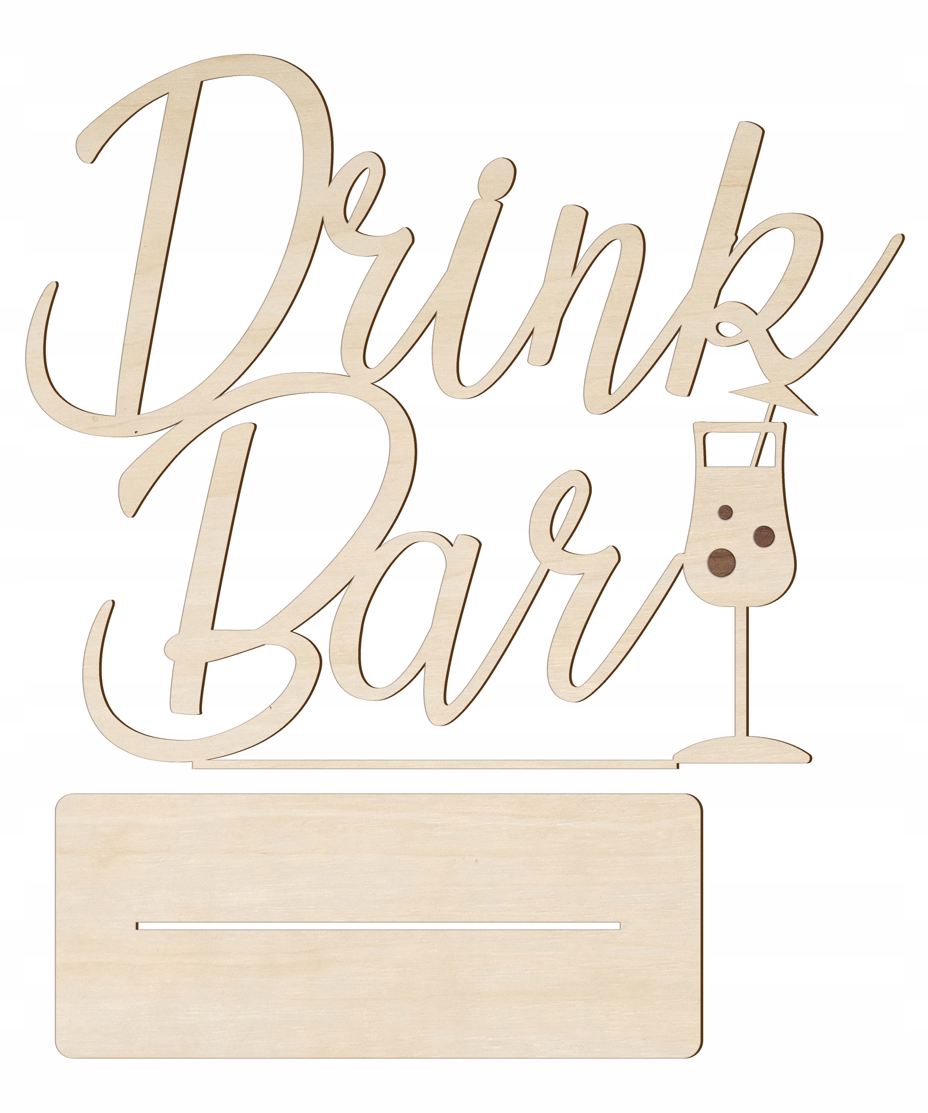 

Drink Bar Napis Na Stół Wesele Ślub Derwno