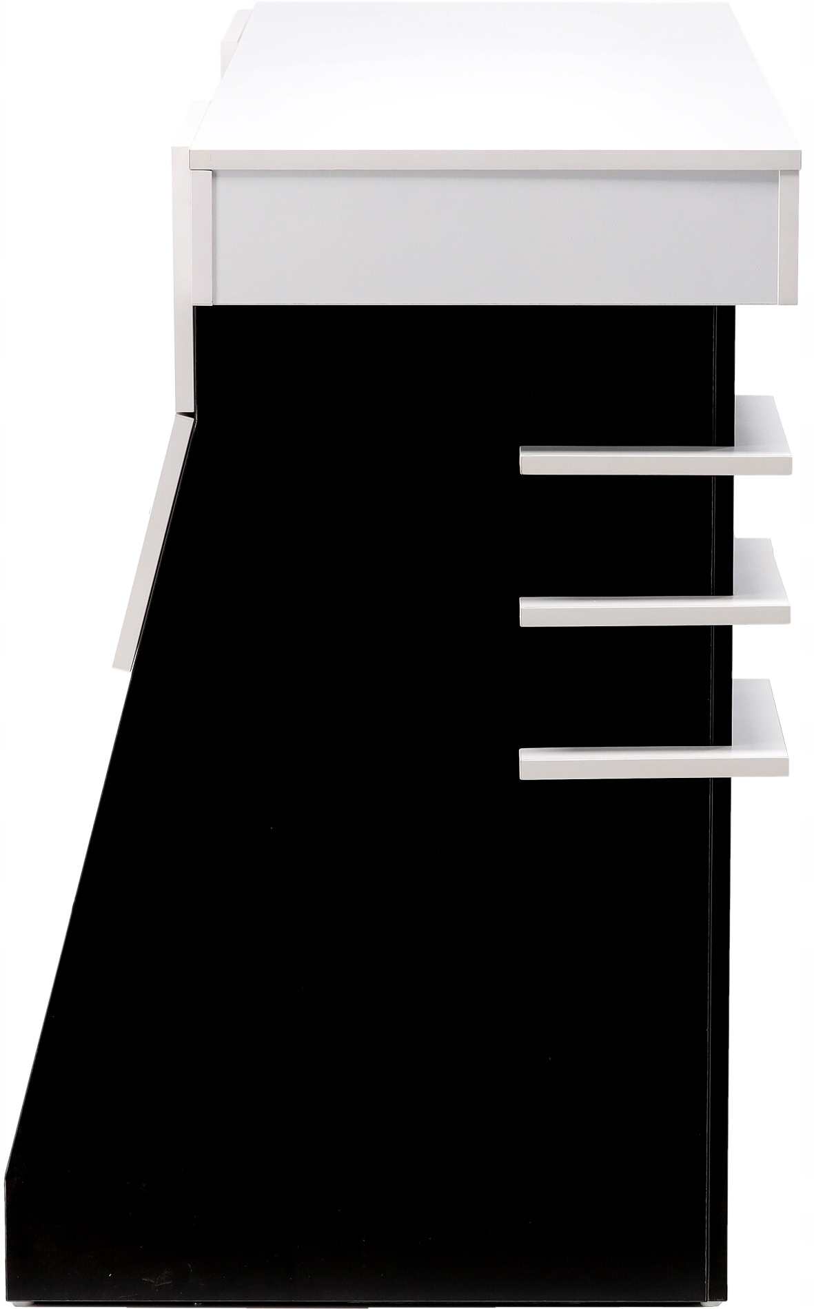 Recepcja fryzjerska lakierowana Cameron 140 cm kosmetyczna do salonu SPA Wysokość mebla 91 cm