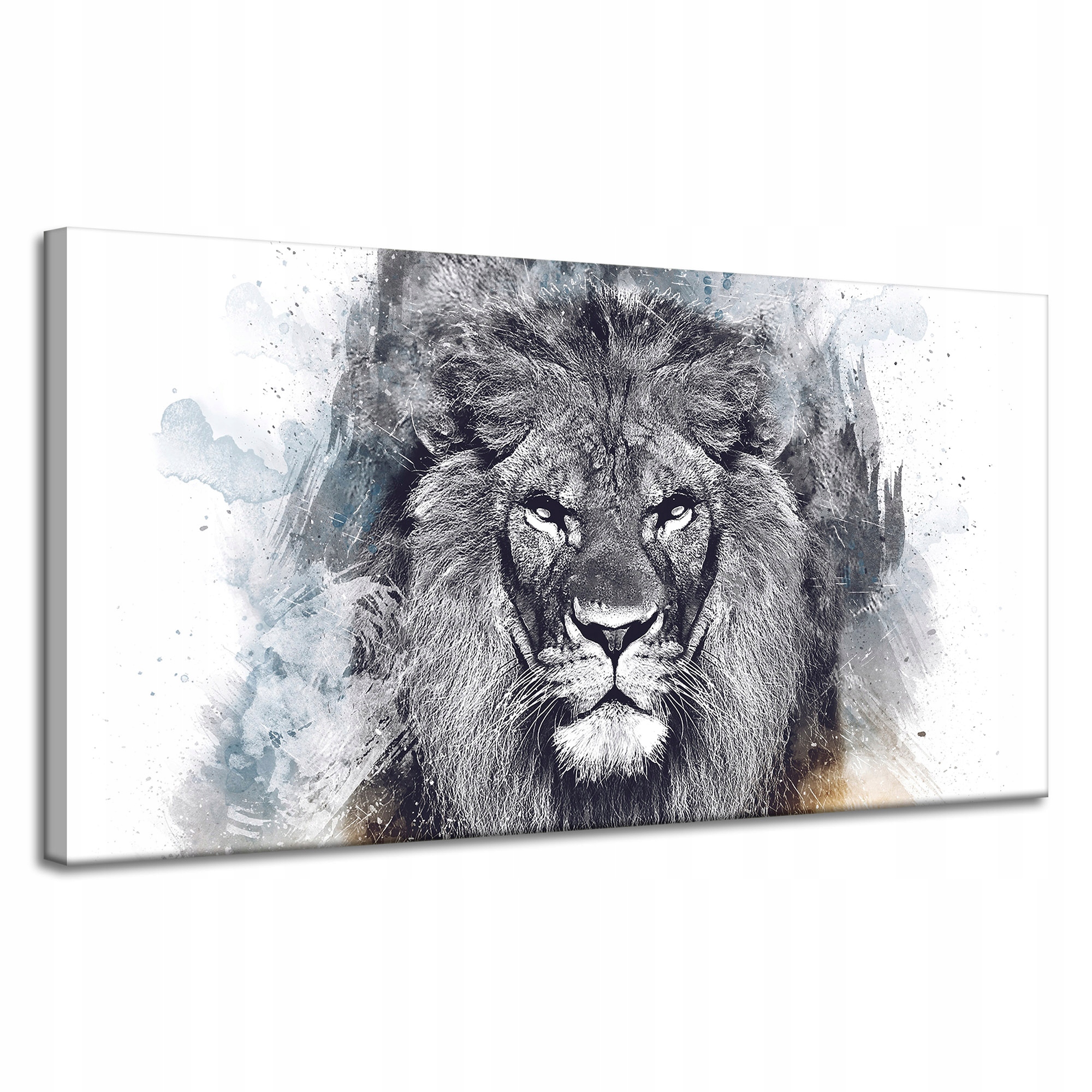 Obraz na plátně Abstrakce Černý Hrozivý Lev 120x60 cm