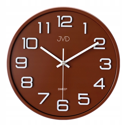 

Zegar ścienny Jvd HX2472.5 ciemny brąz cichy 31cm