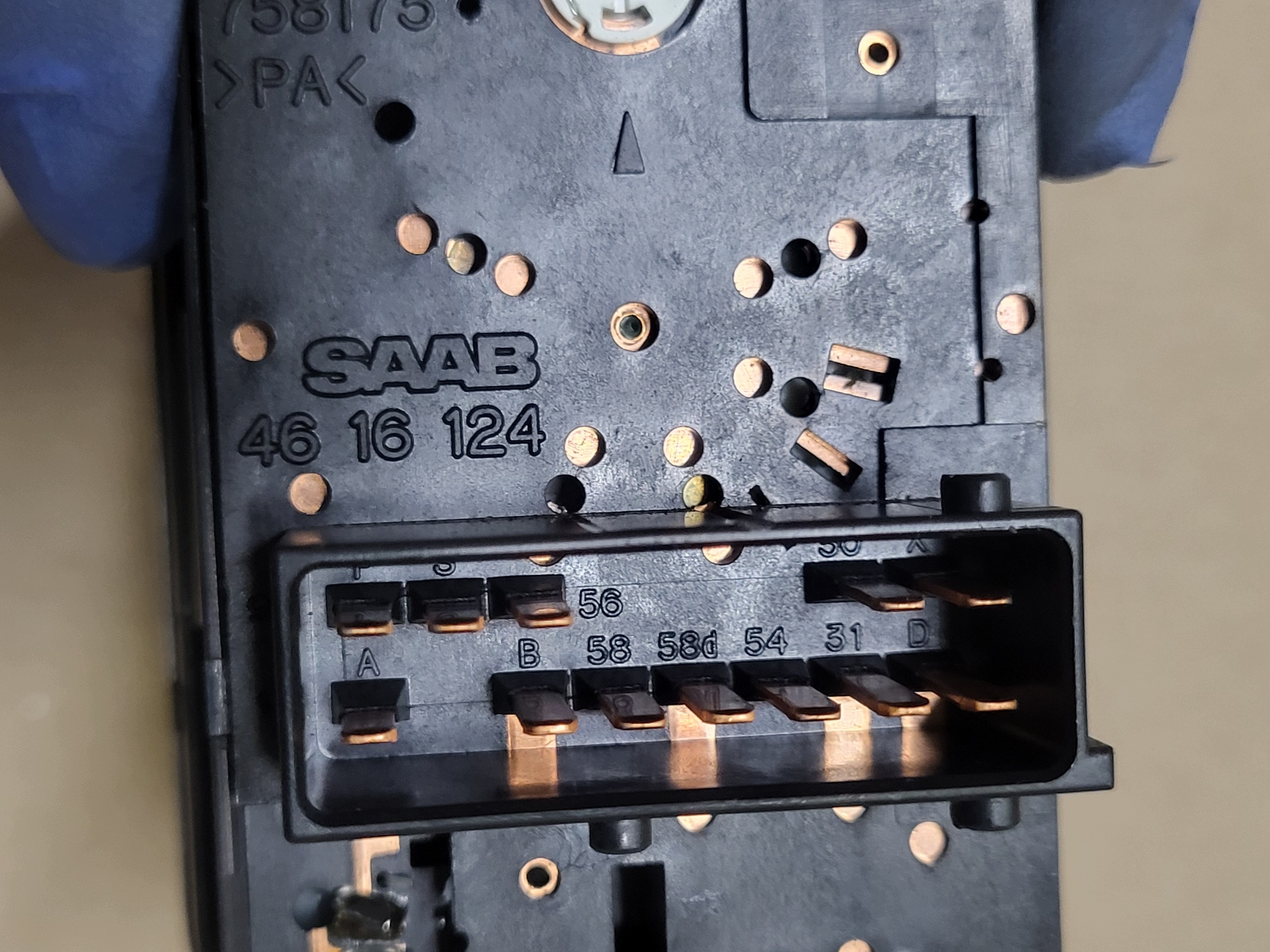 switch switch PANEL of the lights SAAB 9-5 4616124 OE EU