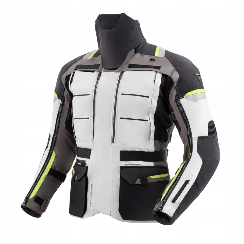 Textilná Motocyklová Bunda Rebelhorn Cubby 5 Black Grey Fluo Yellow M