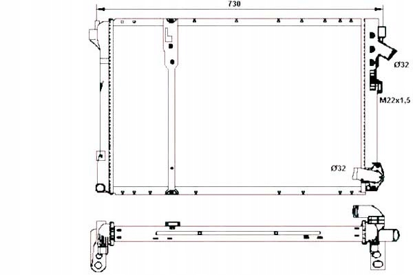 NRF CHŁODNICA RENAULT LAGUNA 2,2DT NRF Producent części NRF