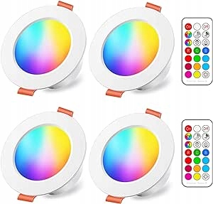 ILC Reflektor Pro Zabudování Led 4 Kusy Rgbw 8W S Dálkovým Ovládáním