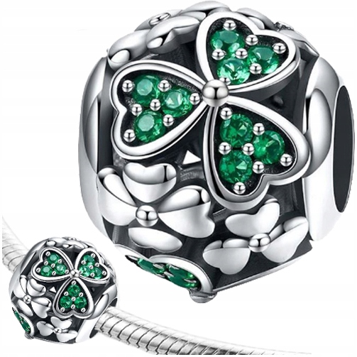 

Charms Koniczynka srebro 925 koralik zawieszka