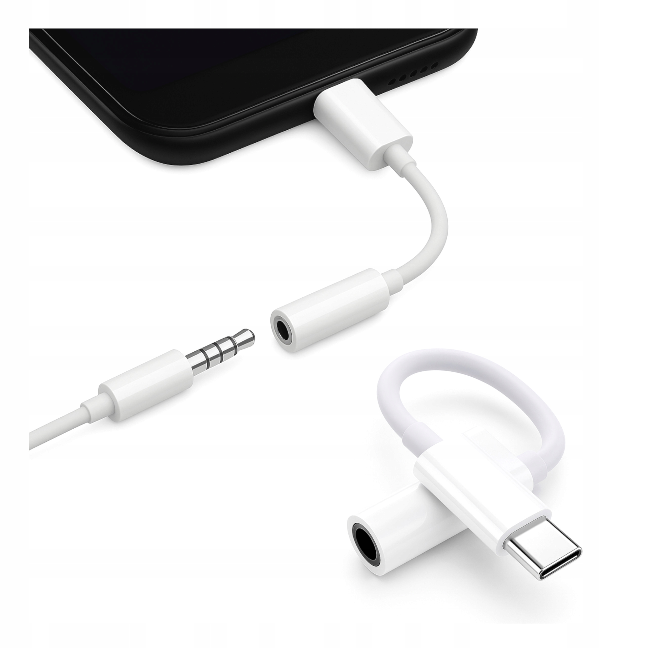 Adapter Usb C Mini Jack Aux Przejściówka Słuchawek dla Samsung I iPhone 15