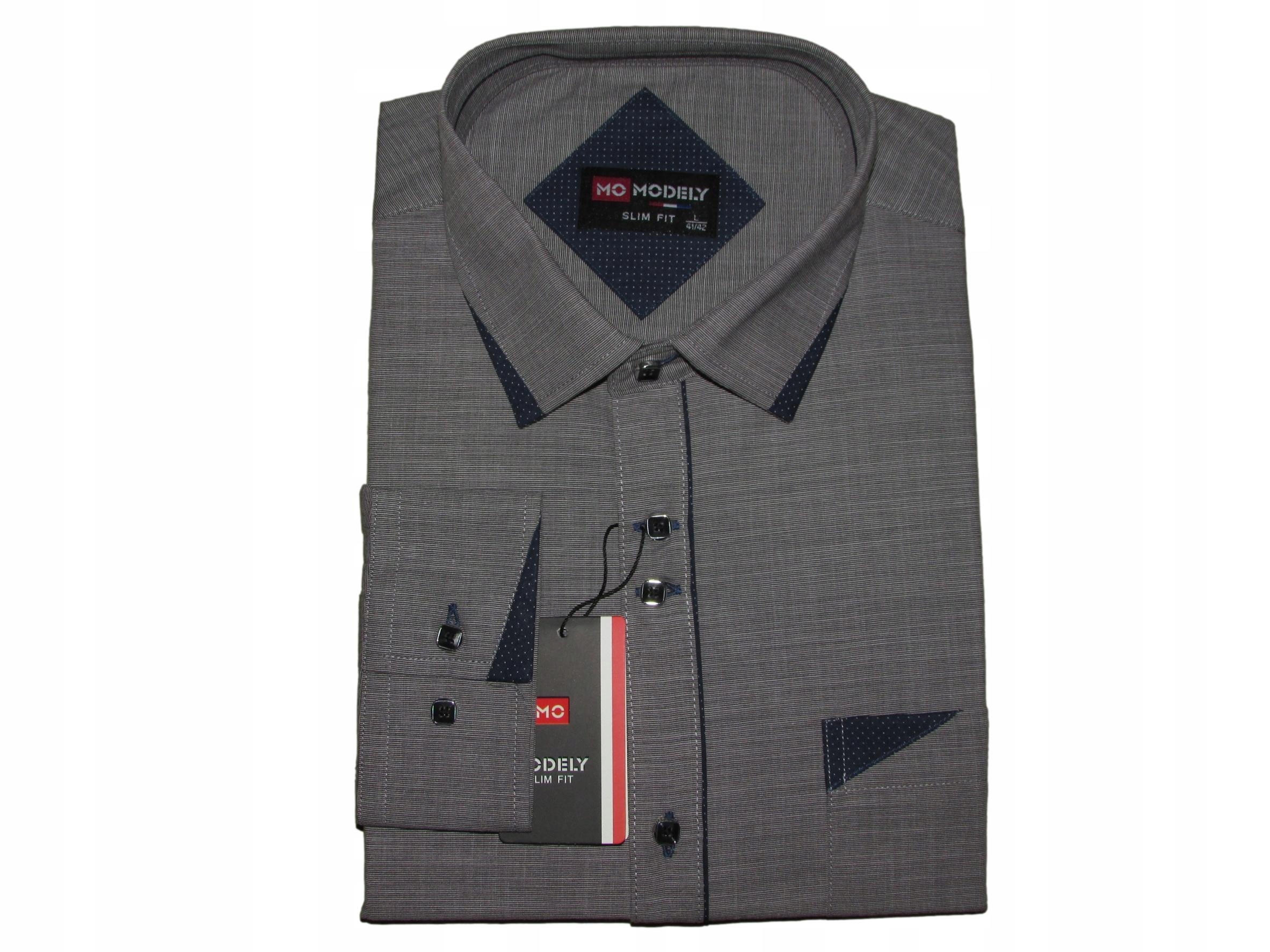 

Koszula długi rękaw ciemno szara 1 gatunek 43/44