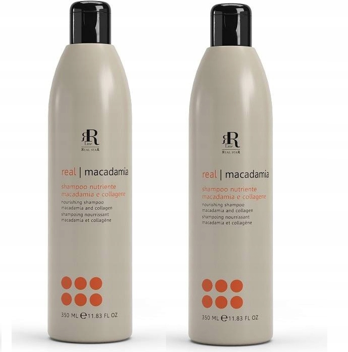 2 X Zvlhčující Šampon Rr Line Real Macadamia Star Velký Litrový