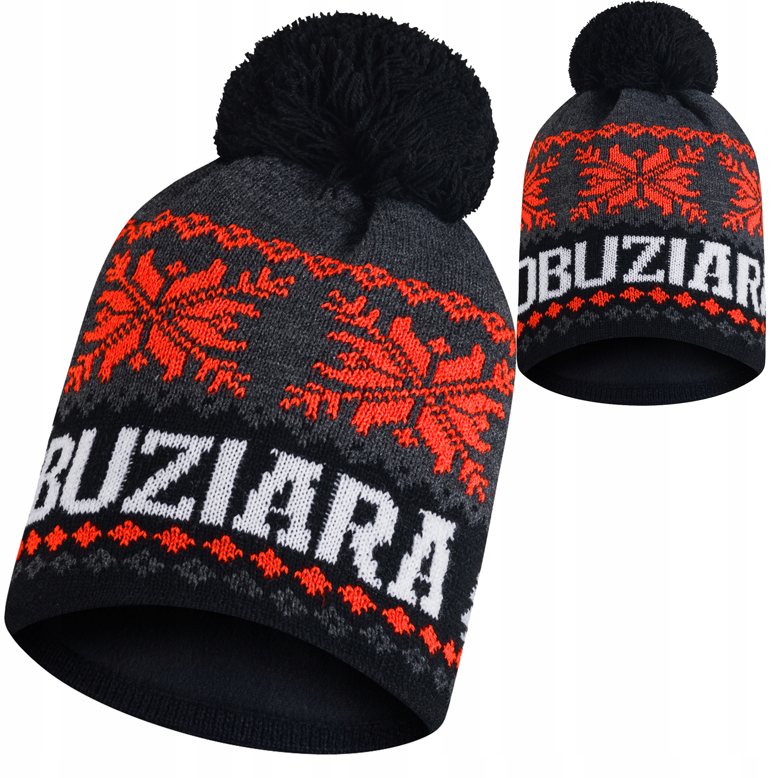 

Czapka zimowa Łobuziara z pomponem polar termoakt