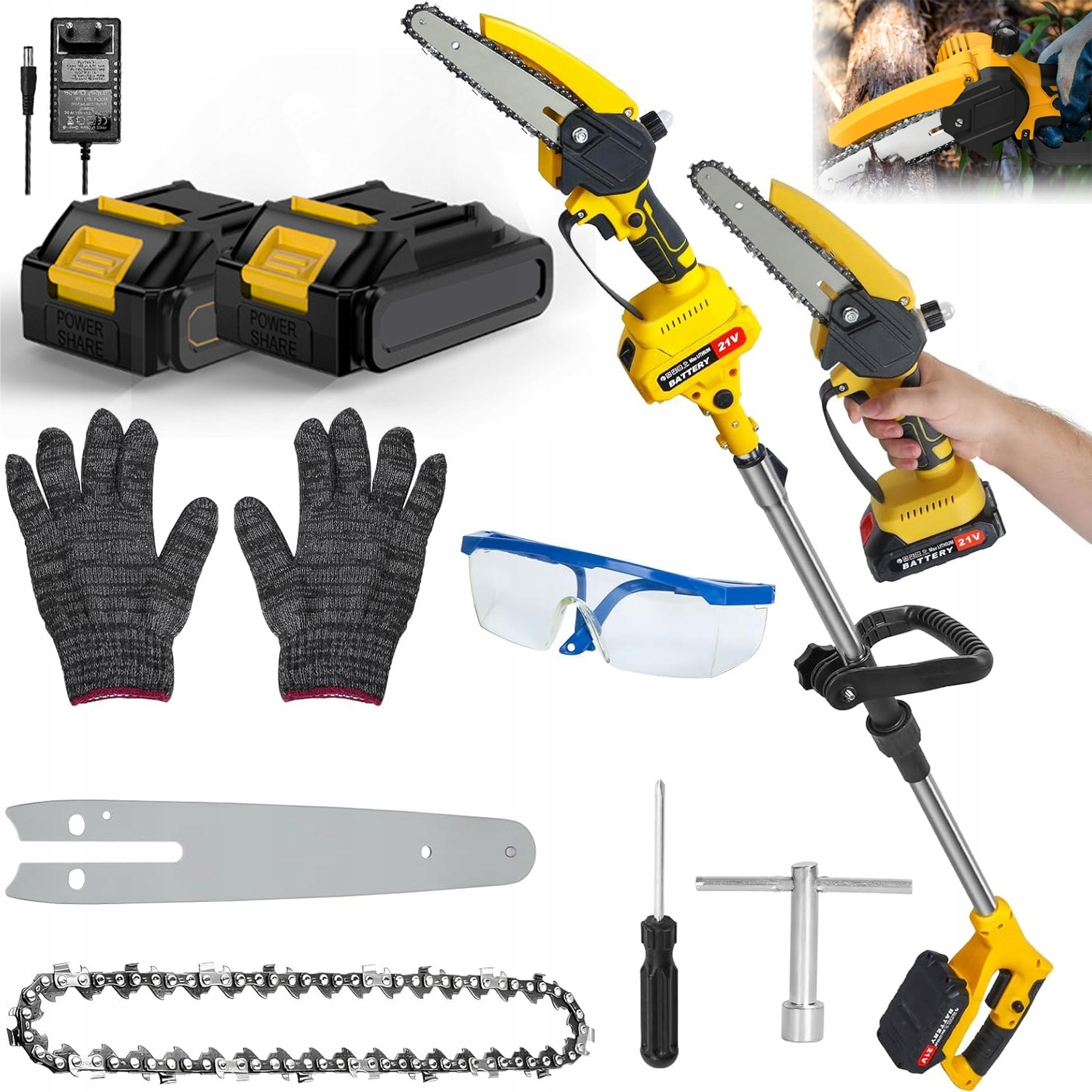 Univerzální řetězová pila s automatickým olejováním pro obtížné přístupy