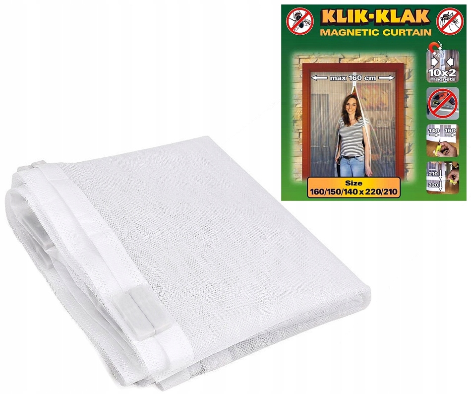 MOSKITIERA NA DRZWI NA KOMARY SIATKA NA OKNO 160x220cm