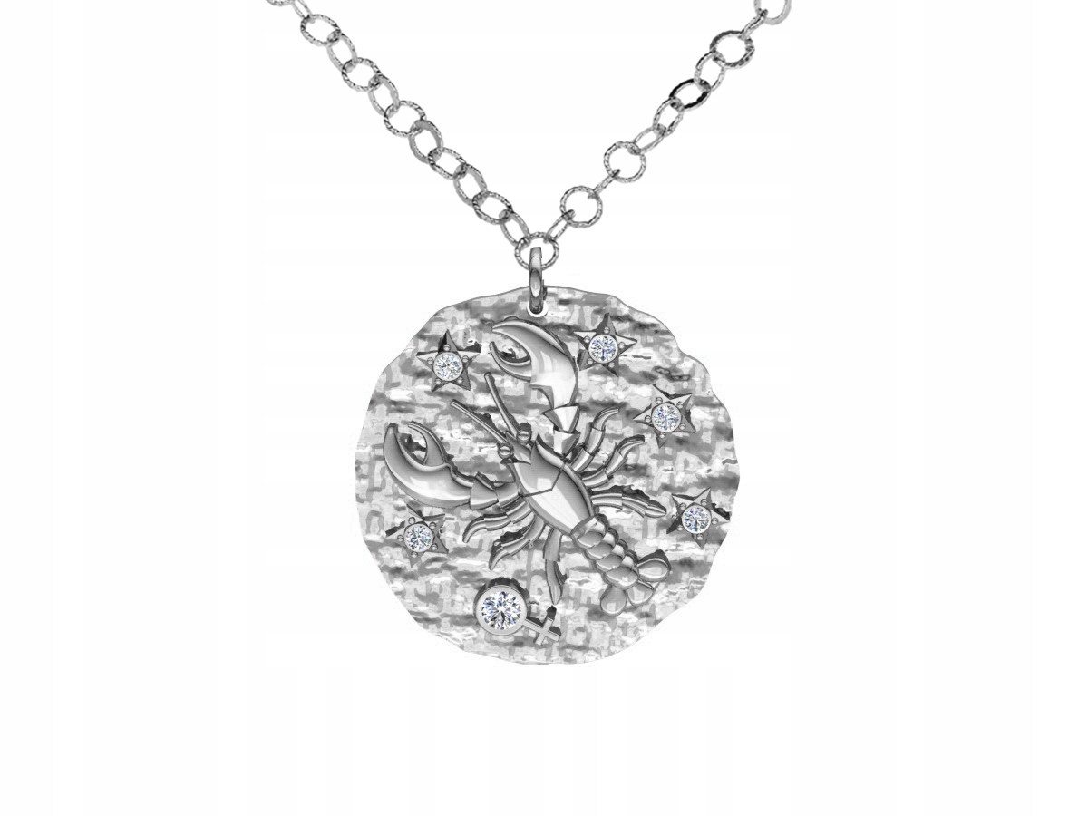 Stříbrný náhrdelník znamení zvěrokruhu rak ZZ5207RA