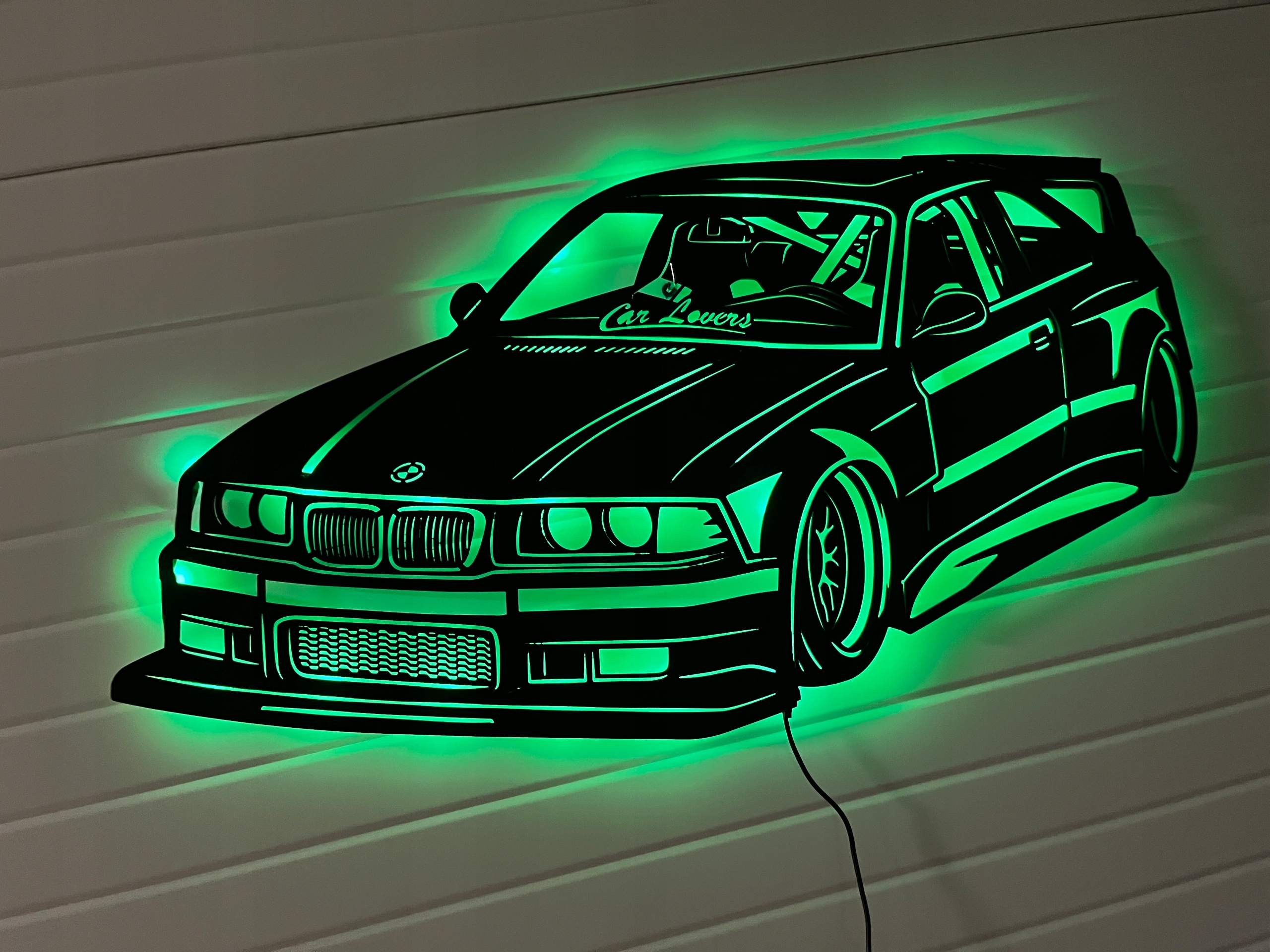 Obraz Drewniany Bmw E36 Led Dekoracja Ścienna Obraz 3D