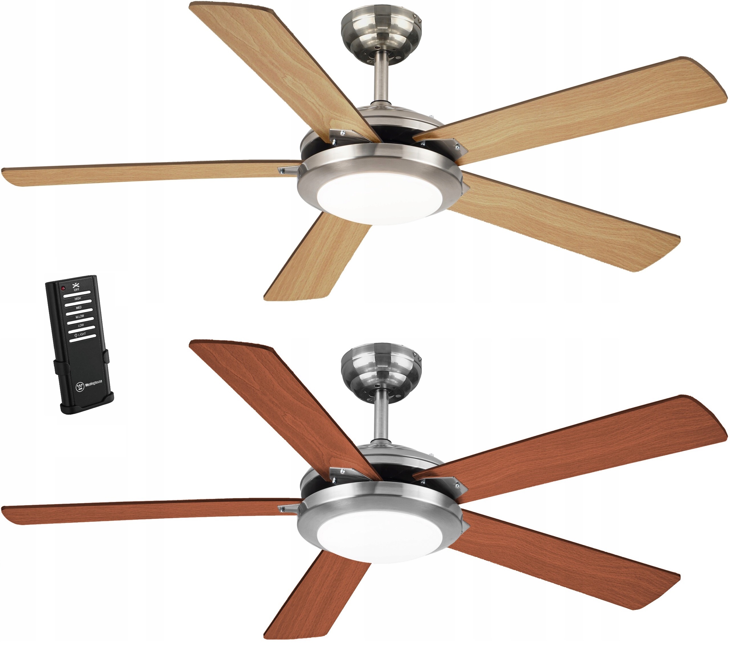 Stropný ventilátor Ufo Borovica/Bronz 132 cm Luster do obývačky Diaľkový Ovládač