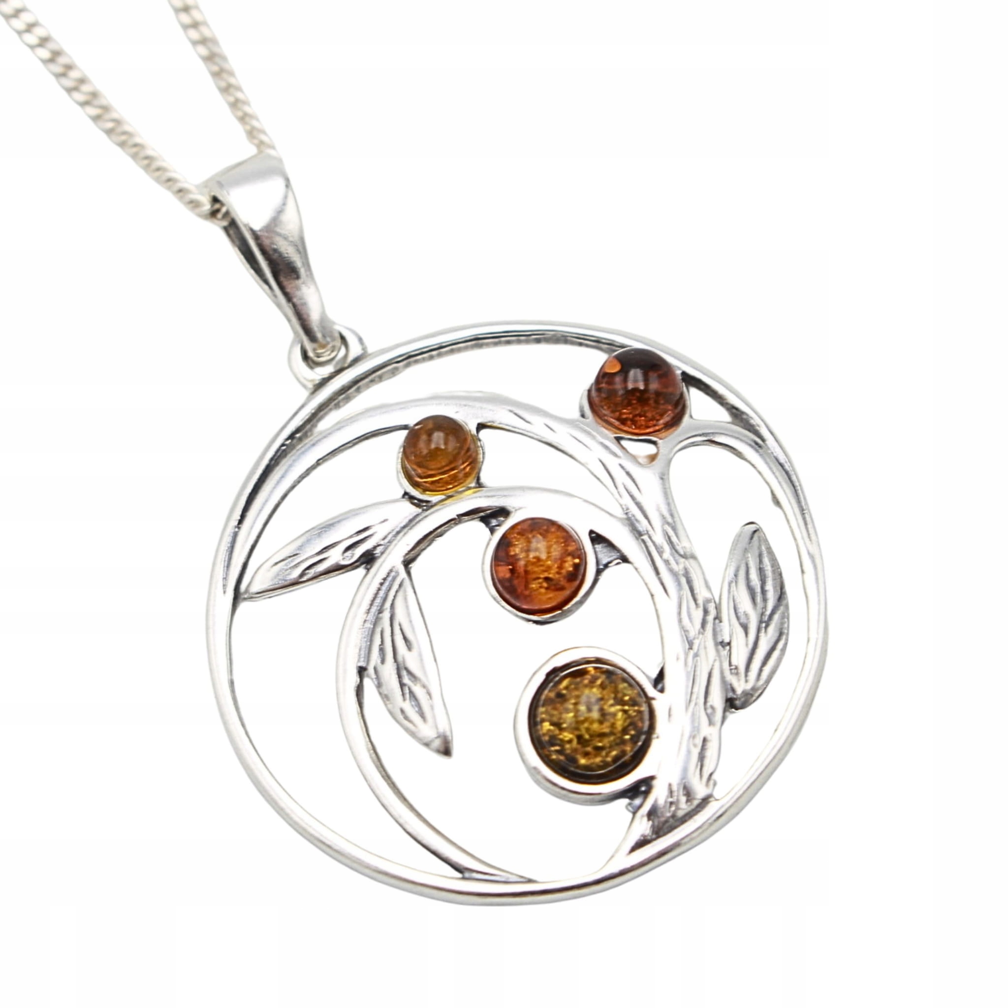 Přívěsek přívěsek náhrdelník Jantar Stříbro 925