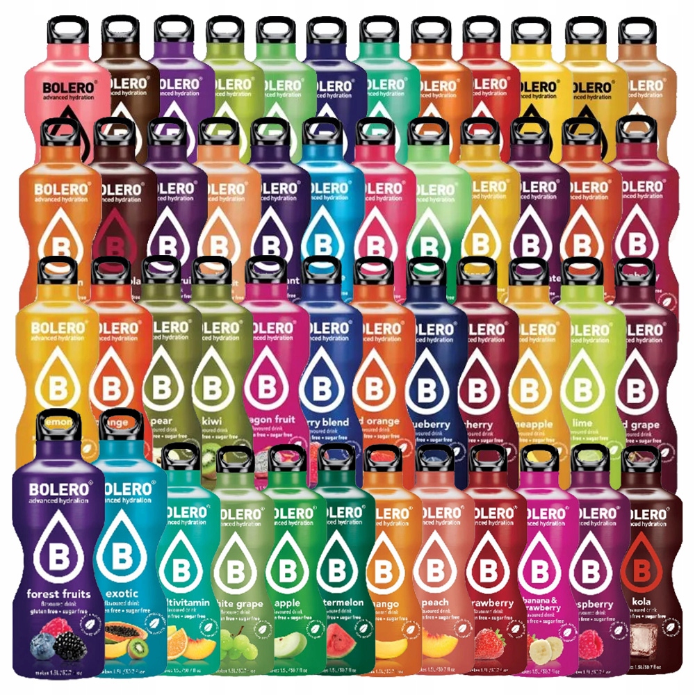 Bolero MIX 48 Smaków 9g Napój W Proszku Bez Cukru Ze Stewią 1kcal/100ml