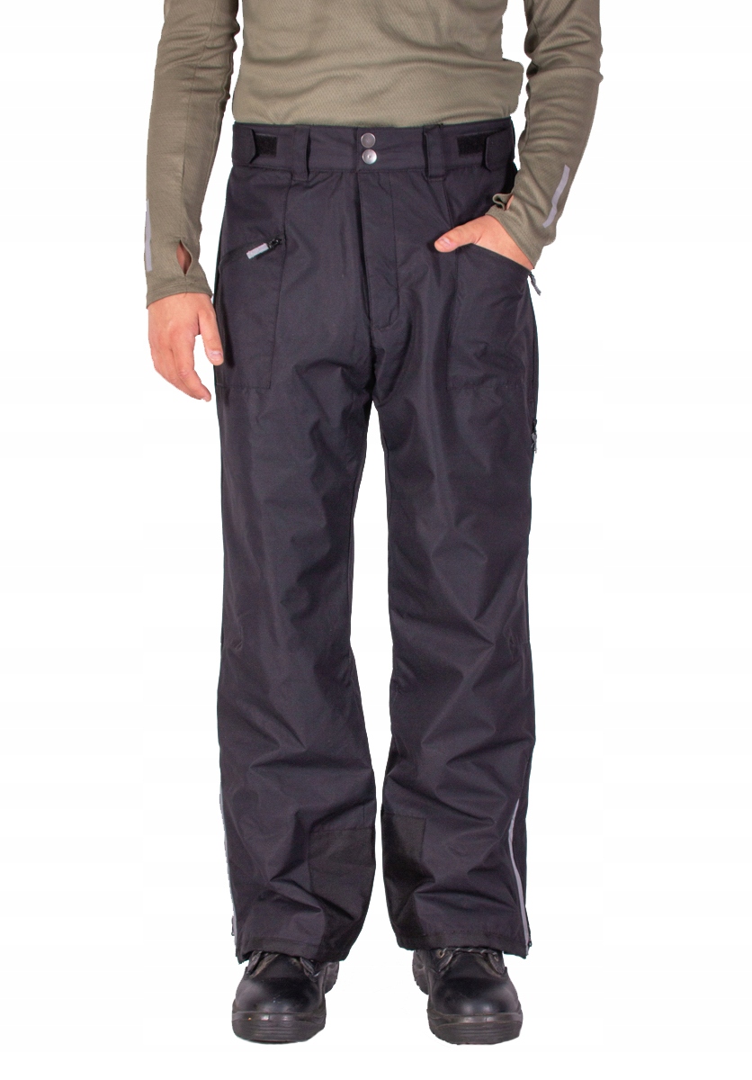 Spodnie Męskie narciarskie snowboardowe elementy Odblaskowe Firi czarne M