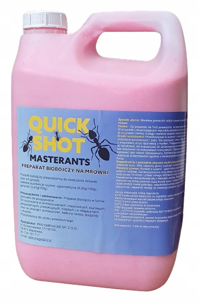Quick Shot Proszek na Mrówki środek Preparat trutka Mrowisko silny Dużo 5kg
