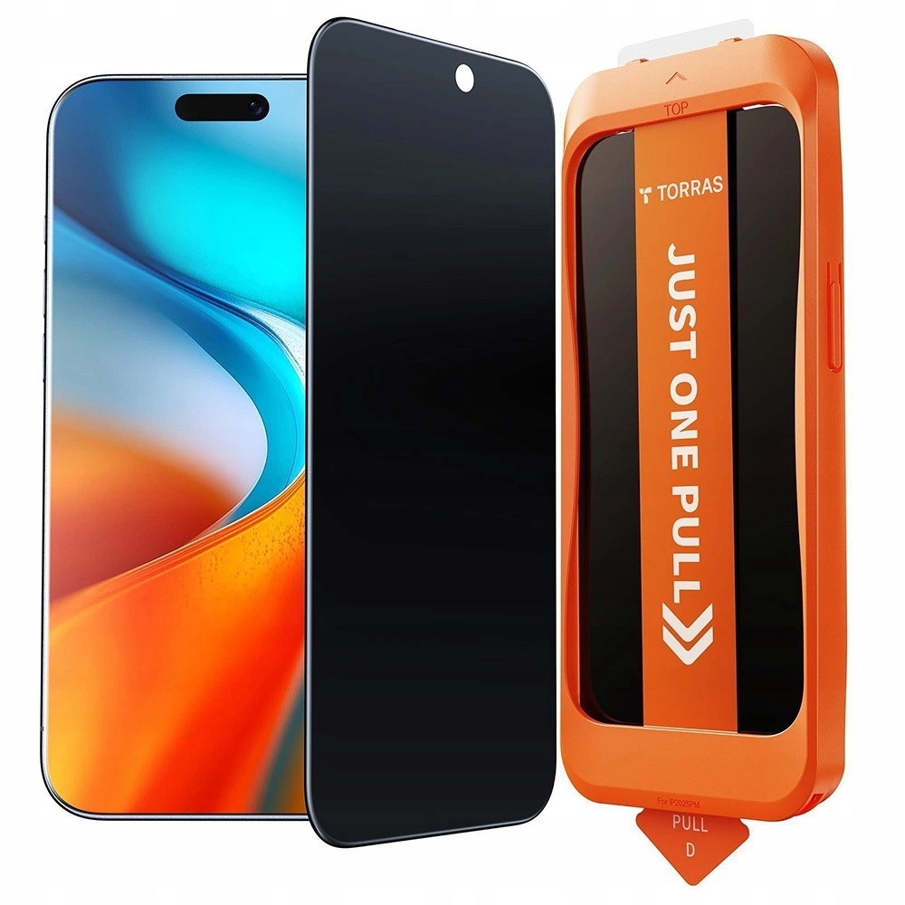 Torras GlassGo Install Master Privacy Szkło do iPhone 17 Pro czarne