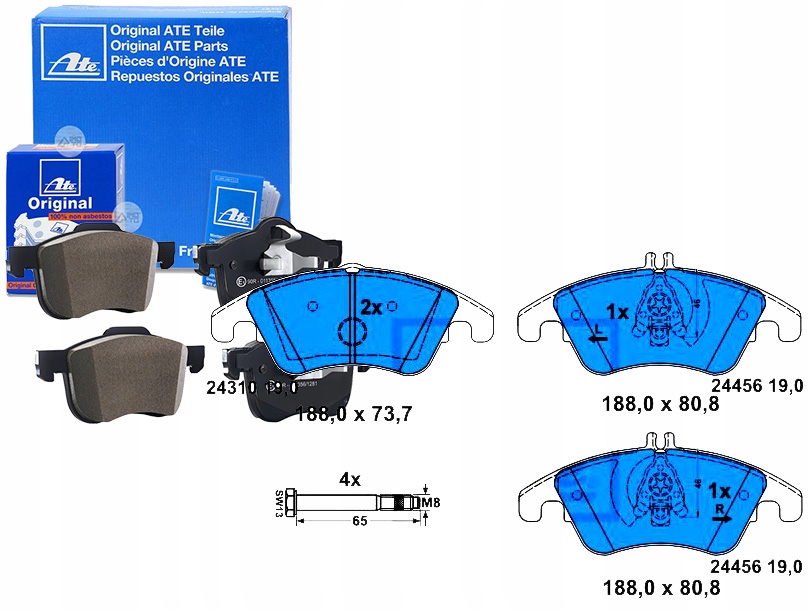 Brzdové Destičky Mercedes Přední W204 280-350 W212 Sada řidiče #35