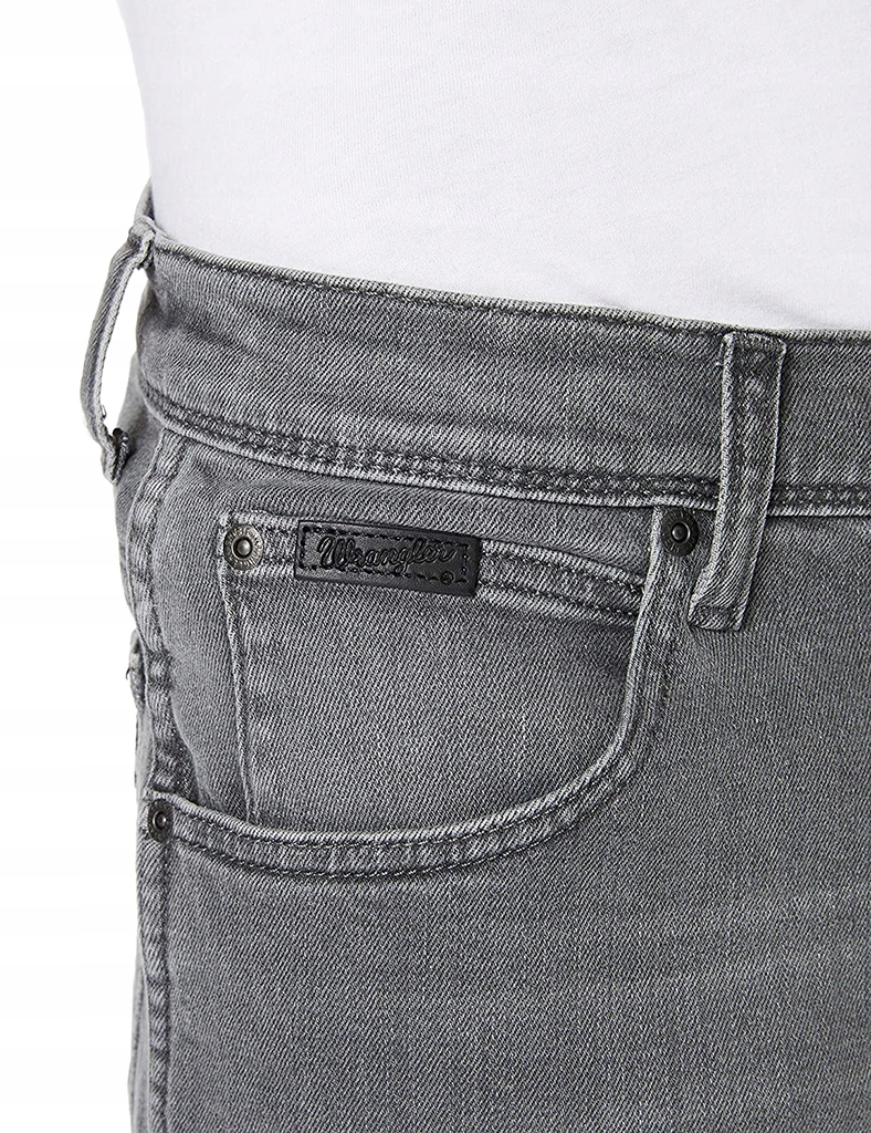Wrangler TEXAS SLIM FUNK GREY SZARE MĘSKIE W38 L34 Rozmiar 38/34