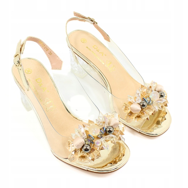 Silikonové sandály S.Barski vel 36 zlaté MR42-016