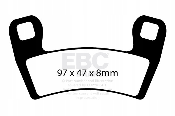 Brzdové doštičky Ebc FA657R (súprava na 1 kotúč)
