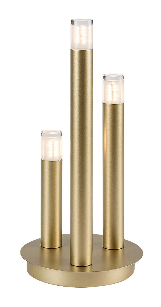 Nočná lampa zlatá okrúhla glamour vertikálne rúrky do obývačky Rabalux